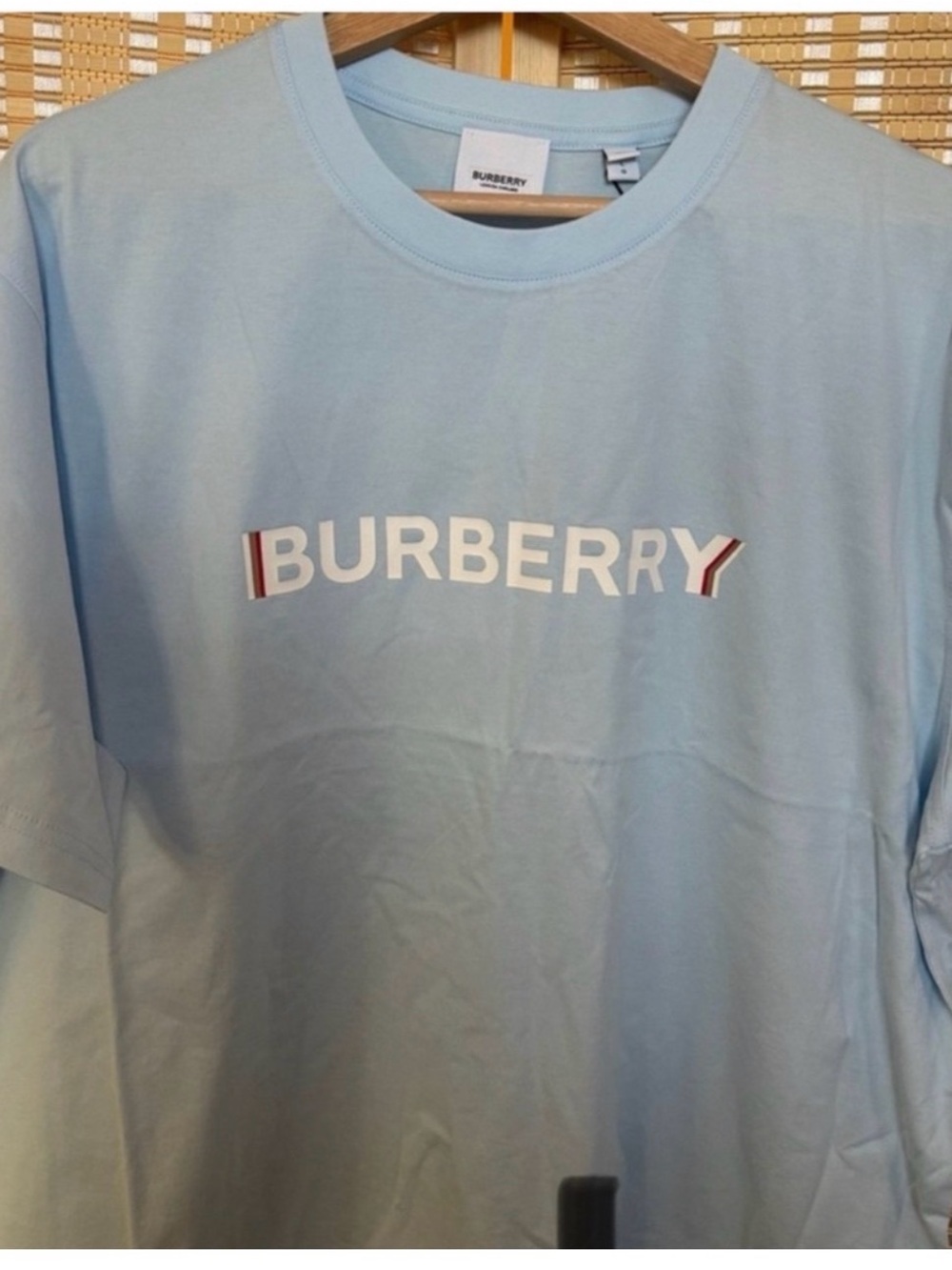 Burberry Light Blue Logo Crewneck T‑Shirt